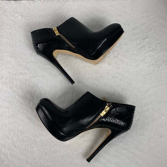 MICHAEL Michael Kors Women's Black Heels Snakeskin Heels Size 9M - Picture 5 of 11